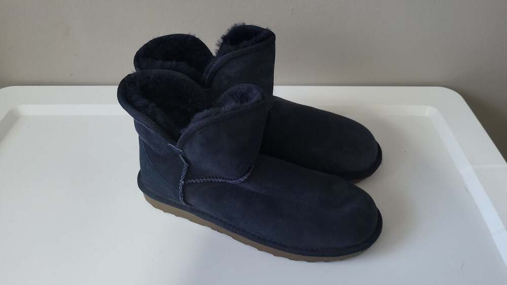 Kirkland Signature Women's Navy Blue Shearling Ankle Boots